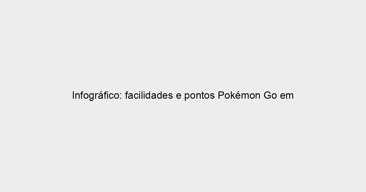 Infográfico: facilidades e pontos Pokémon Go em 5 cidades do Brasil