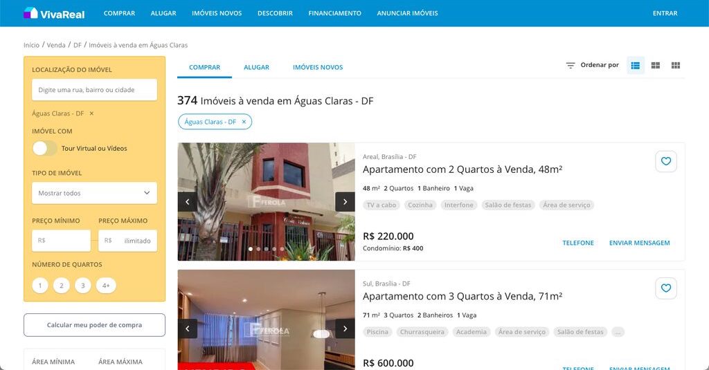 alugar no Viva Real