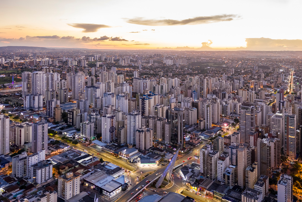 Um dos bairros de goiânia em vista aérea