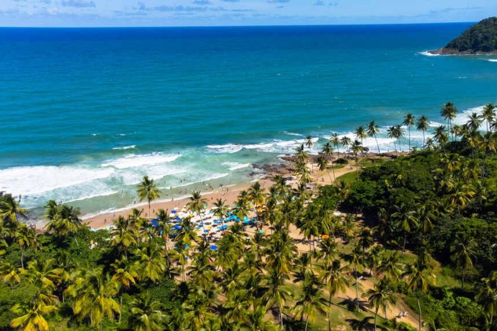 Paisagem de mar e praia de itacaré