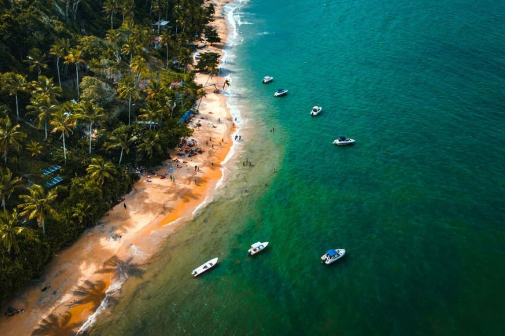 Paisagem de cima das praias de trancoso