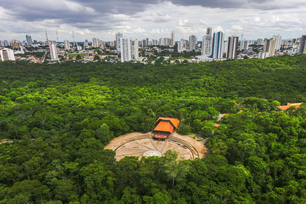 Comida típica do Mato Grosso, vista aérea de Cuiabá