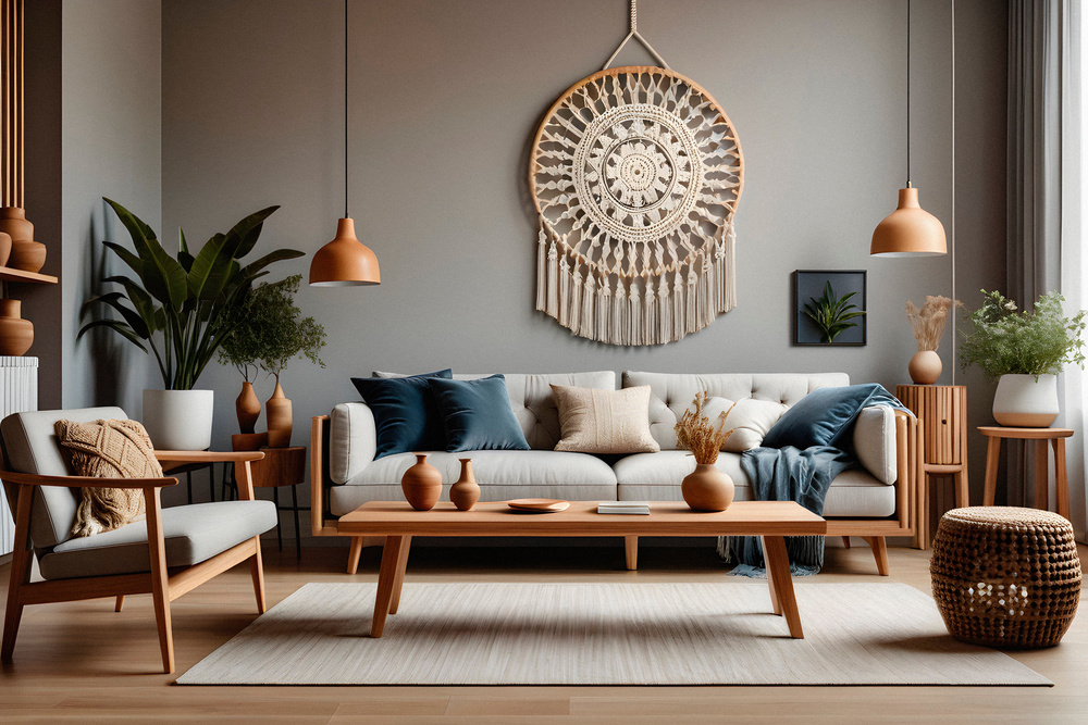 decoração boho para sala cores objetos e texturas