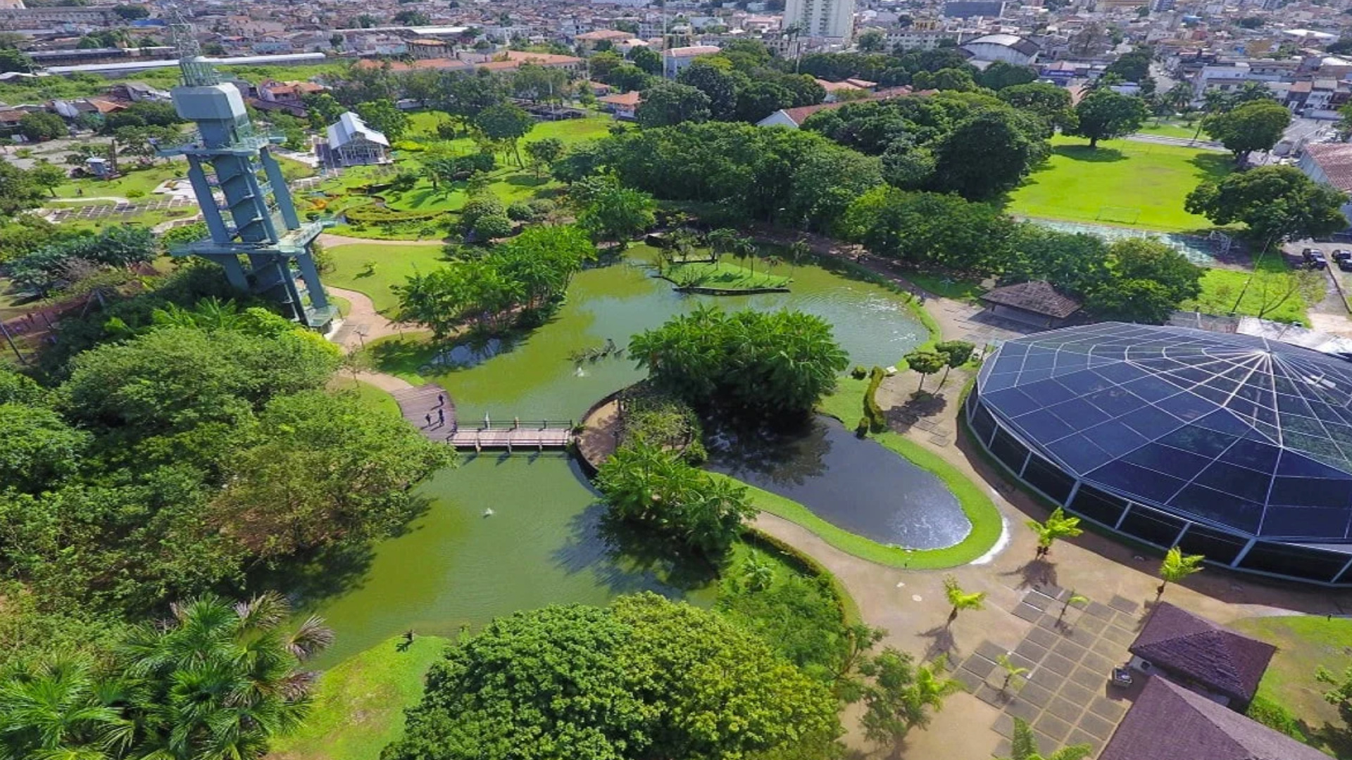 vista de cima do mangal das garças em belem