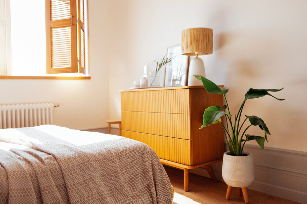 Quarto com decoração minimalista