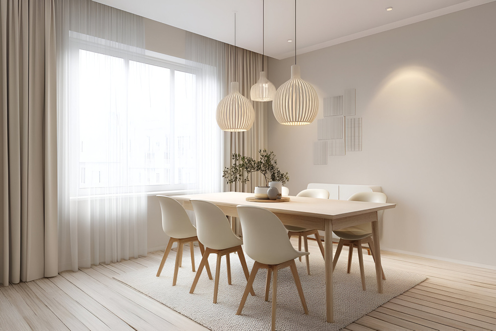 Sala com decoração minimalista